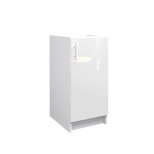 Image of JD Greta Fixed Height 400mm Kitchen Base Cabinet Floor Unit (Without Worktop) – White Gloss