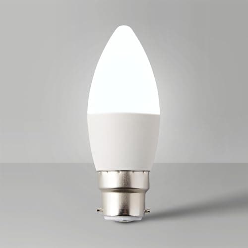 Image of MiniSun | Thermal Plastic 4W High Power LED BC B22 Frosted Opal Candle Bulb | LED Bulbs, Home Décor & Improvement Essential | 3000K Warm White