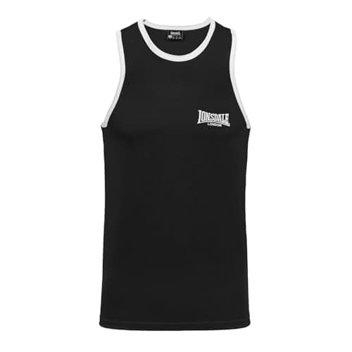 Image of Lonsdale Mens Boxing Vests Black/White XXL