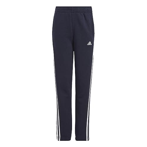 Image of adidas Unisex Kids Essentials 3-Stripes Fleece Pants, Legend Ink/White, 9-10 Years