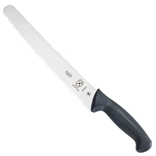 Image of Mercer Culinary M23210 , Stainless Steel, Black, 10-Inch Wide Wavy Edge Bread Knife
