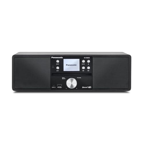 Image of Panasonic SC-DM202EG-K Micro HiFi Compact Stereo System with FM/DAB+ Radio, 24W Output Power, CD/MP3 Player, USB, Bluetooth, Large 2.4" Display, Black
