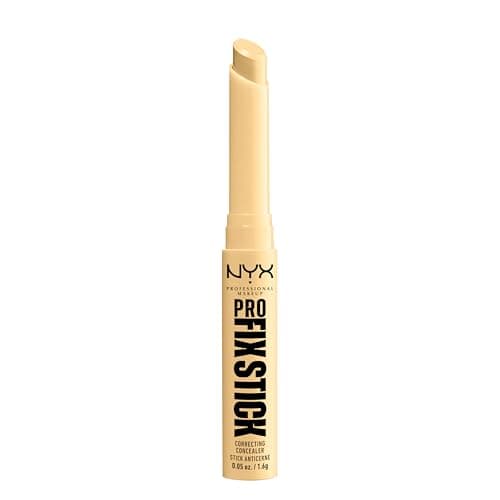 Image of NYX Professional Makeup Correcting Concealer Stick, Covers Blemishes, Dark Spots and Discolouration, 12H Wear, Infused with Hyaluronic Acid, Vegan Formula, Pro Fix Stick, Yellow
