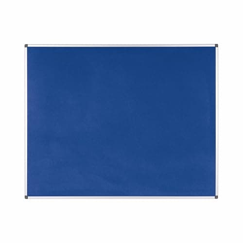 Image of Bi-Office Maya Felt Notice Board, Blue Felt Surface, Aluminium Frame, 1500 x 1200 mm