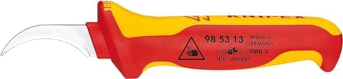 Image of KNIPEX Stripping Knife Insulating Multi-Component Handle, VDE-Tested 190 mm, 98 53 13