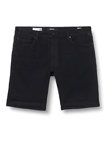 Image of Replay Men's RBJ.901 Short Denim Shorts, 7 Dark Blue, 36