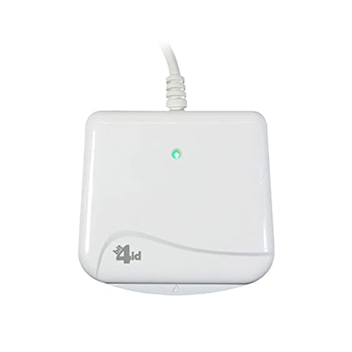 Image of Bit4id MiniLector EVO the most popular smart card reader in Italy - digital signing smart card reader - smart card reader (USB full speed 62mmx18mmx66mm) - bright white