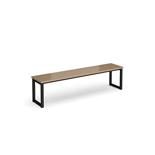 Image of Mr Office Otto benching solution low bench - black frame, 1650, Kendal Oak