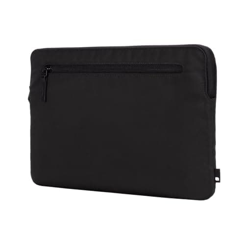 Image of Incase Compact Laptop Sleeve with Flight Nylon - 13-inch MacBook/Laptop & iPad/Tablet Sleeve - Faux Fur Lining, Lightweight, Durable, Weather Resistant, Slip Pocket for Accessories (Black)