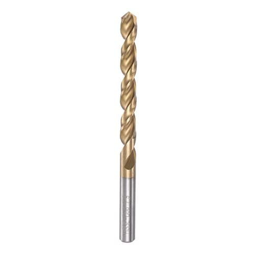 Image of sourcing map Twist Drill Bit 7.9mm Titanium Coated (HSS-E) M42 High Speed Steel 8% Cobalt Straight Shank for Stainless Steel Aluminum Alloy Metal