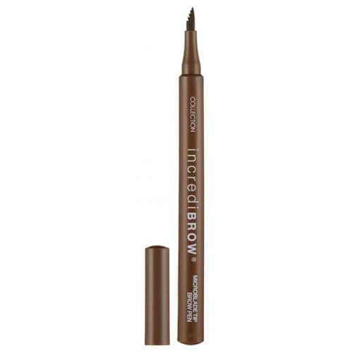 Image of Collection Cosmetics Incredibrow Microblade Brow Pen, 24-Hour Wear, Smudge and Waterproof, Brunette