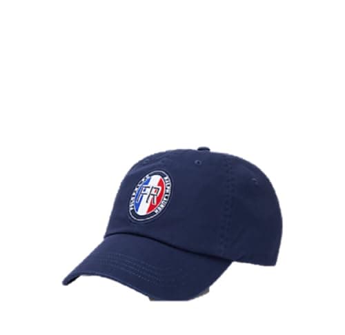 Image of Ralph Lauren France Twill Ball Cap, Navy Blue, Cotton Blend, One Size, Adjustable Fit