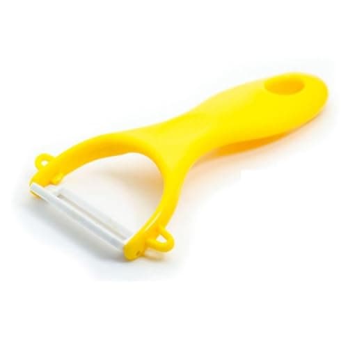 Image of ARA CHOICE Ceramic Blade Peeler Potato Carrot Parsnip Vegetable Fruit Cutter Sharp Cutlery Slicer Speed Cutter Tool Y-Shaped Sharp Blade Cooking Kitchen Accessories Gadgets UK (Yellow)