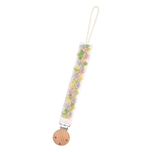 Image of Clip Chain with Silicone Teether Anti-Drop Secure Holder Strap for Infants, Toddler Loss Accessory Newborns Strap
