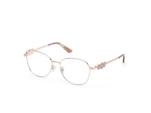 Image of Ivory Guess Eyeglasses, 028 - Shiny Rose Gold, 52/16/140
