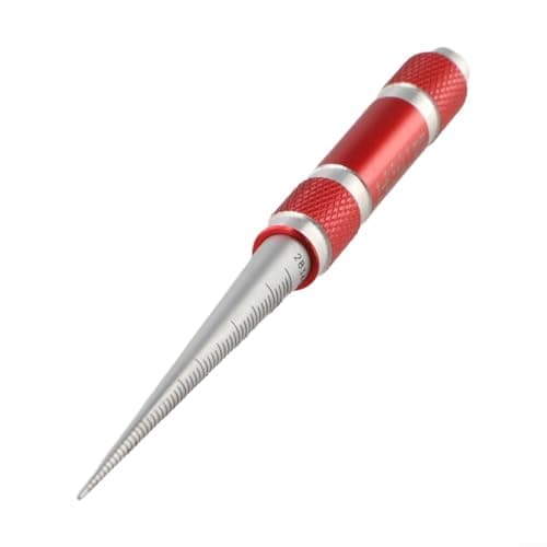 Image of 16 5mm 315mm 1530mm 3045mm tapered cylindrical gauge with clear millimeter scale made from electroplated carbon steel for aperture and gap measurement (1-6.5mm)