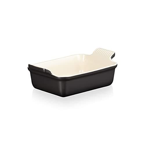 Image of Le Creuset Heritage Rectangular Dish, Stoneware, 19 cm, 1.1 litres, Matte Black, 71102190000001