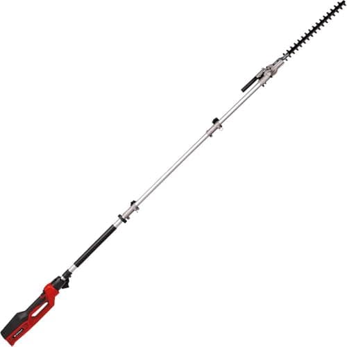 Image of Einhell Electric Long Reach Hedge Trimmer 900W, Lightweight 4.5Kg, 2M Pole (2.6M Reach), Safe and Easy to Use Tiltable Cutting Head GC-HH 9046
