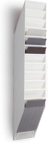 Image of Durable FLEXIBOXX 12 Literature Holder - A4 Portrait - White - Wall Mounted Document Holder - Perfect For Flyers, Brochures, Magazines, etc