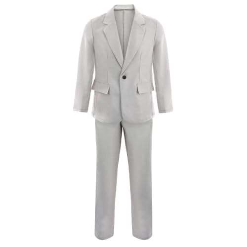 Image of Adults Grey Suit Costume - Large - Grey Suit Jacket and Matching Trousers - Mens TV and Film Fancy Dress Costume