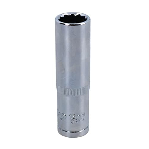Image of 15mm 1/2in Drive Double Deep Long Reach Metric Socket 12 Point Sided Bi-hex