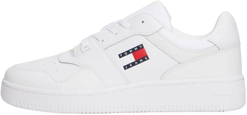 Image of Tommy Jeans Men’s Sporty Basketball Trainers, White (White), 8