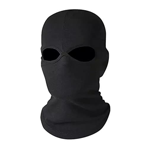 Image of Black Balaclava Mask 2 Hole SAS Style Army Ski Hat Paintball PolyesterBalaclava Ski Moto Bike Face Mask Multipurpose Helmet Liner