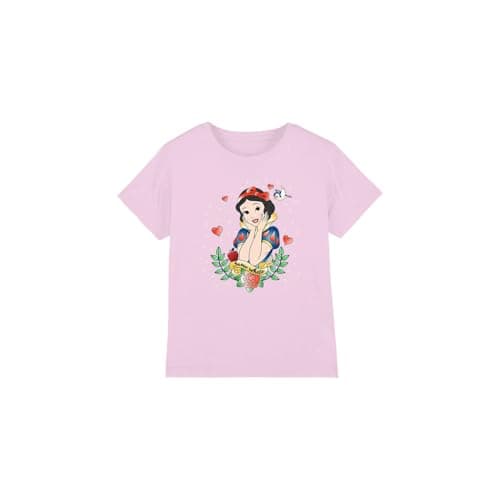 Image of Snow White Fairest of Them All Girls T Shirt, Pink, 5-6 Years
