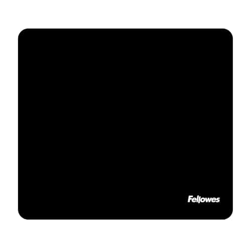 Image of Fellowes Recycled Mouse Mat – Non-Slip Rubber Base – Easy to Clean Mouse Pad – Made from Recycled Materials – Optical & Laser Mouse Compatible – 228 x 203 x 2mm – Black