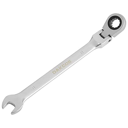 Image of DAKCOS 8mm Flexible Head Spanner Dual Heads Ratchet Combination Wrench Spanner Chrome Vanadium Steel