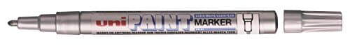 Image of 1 x Uni Multi Surface Paint Marker Pen PX-21 Fine Bullet Tip Silver