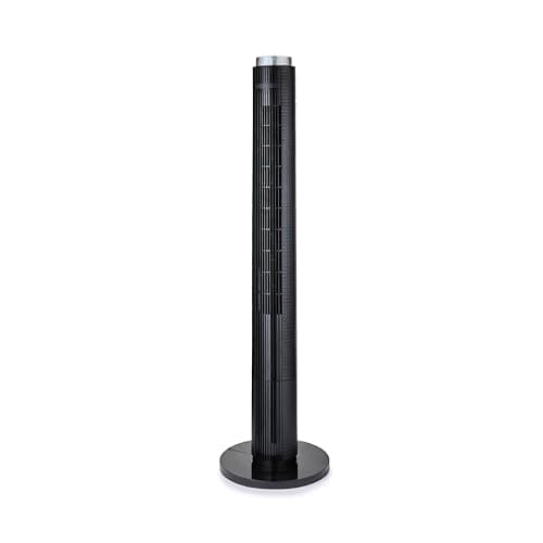 Image of GEEPAS 46" Tower Fan with Remote Control | Bladeless Oscillating Cooling Digital Touch Display, 3 Speed Levels 4 Wind Modes With 12H Timer | Electric Standing Air Circulator for Home Office, 45W Black