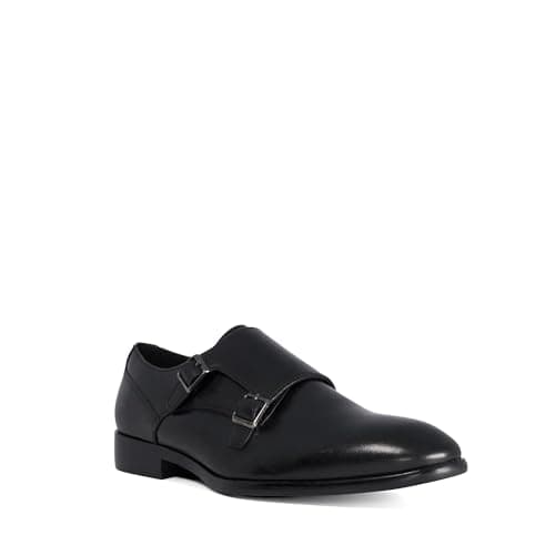 Image of Dune London Mens SANDWELL Double Strap Monk Shoes Size UK 9 Black