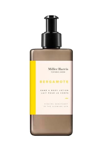 Image of Miller Harris Bergamote Hand and Body Lotion 300ml – Rosemary, Vitamin E and Coconut | Citrus & Aromatic Scent for Gentle Cleansing