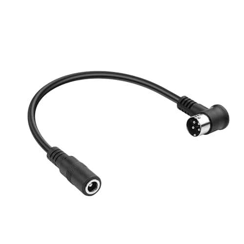 Image of PNGKNYOCN Right Angle 4 Pin DIN to 5.5 X 2.1mm DC Power Short Cable for CCTV Camera System Chargers Adapter (20CM)