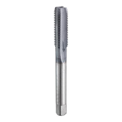 Image of sourcing map 7/16"-18 UNS Thread Tap 6542 Cobalt High-Speed Steel TiCN Coated Plug Tap Right Hand Flat Head 4 Straight Flutes Screw Threading Hand Tap