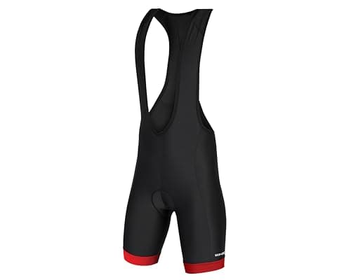 Image of Endura Men's Xtract Gel Cycling Bibshorts II | Padded Shorts | Long Distance Comfort | Extra Support | Moisture Wicking Material Bibshorts, Red, M