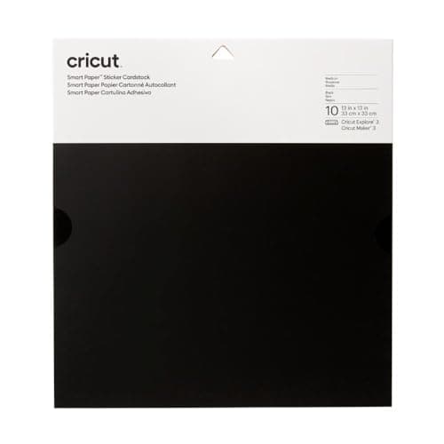Image of Cricut Smart Paper Sticker Cardstock | 10 Sheets | 33cm x 33cm | Black