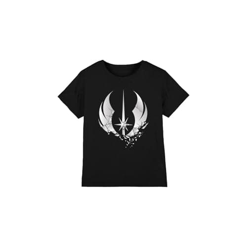Image of Obi-Wan Kenobi Boys Obiwan Shattered Jedi Unisex Kids T-Shirt, Black, 3-4 Years UK
