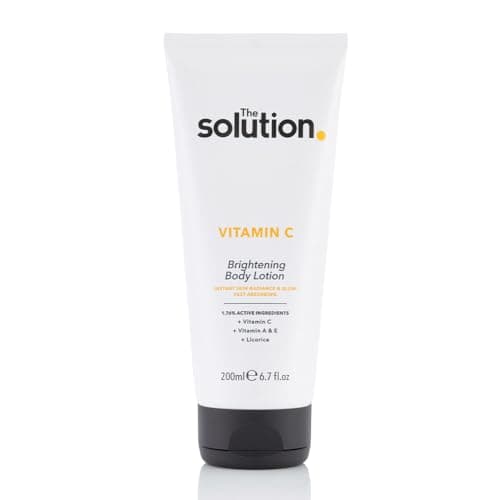 Image of The Solution Vitamin C Brightening Body Lotion (200ml). Vitamin C Body Cream with Vitamins A & E, Night Moisturiser, Day Cream, Vitamin C Cream, Vegan & Cruelty Free Womens Moisturiser