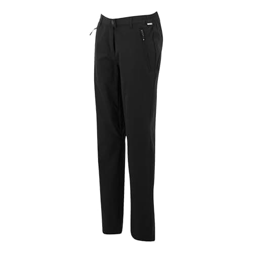 Image of Regatta Womens Highton II Walking Trousers Water Repellent Hiking Stretch Winter Black