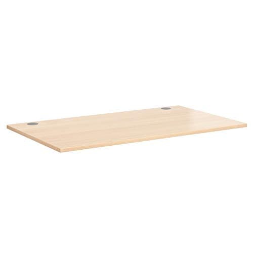 Image of Allcam UK-made MFC Desk-top 1400x800 mm for home office Sit-stand desk frames w/cable holes & covers in Maple