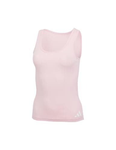 Image of adidas Women's Tank Top-Sport Active Essentials Cotton 3 Stripes Shirts, Clear Pink_4a0690, L