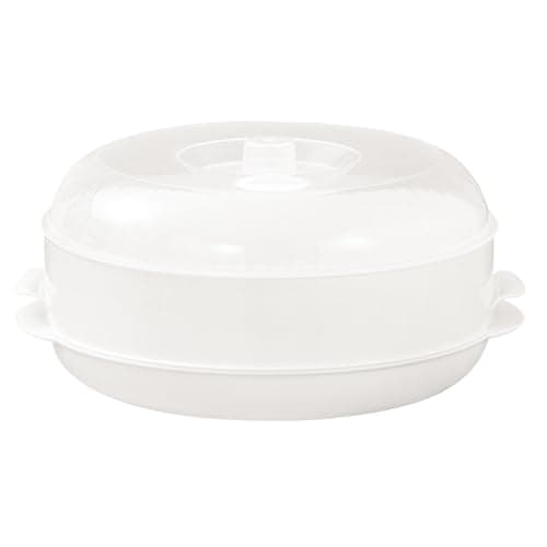 Image of Microwave Steamer, Multi-Function Stackable Pot with Lid – Vegetable and Fish Cooker, for Vegetables, Breakfast, Apartment, Warming, Kitchen, Home Preparation