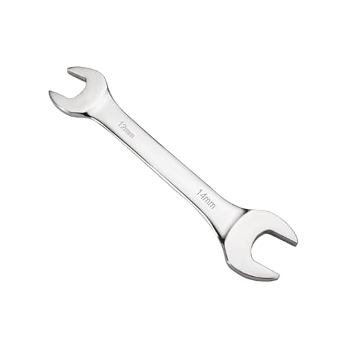 Image of Mandouer Double Open End Wrench, 12mm x 14mm Metric Spanner, Chrome Vanadium Steel Spanner for Automotive Maintenance, Bike Repair and General DIY (1-Piece)