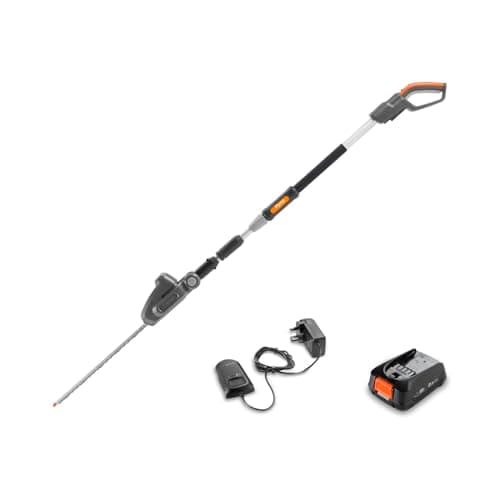 Image of Flymo 18V UltraCut Reach 420 Cordless Telescopic Hedge Trimmer -With 18V POWER FOR ALL Battery, 42cm cutting with, 3m extendable reach, 90° adjustable head, POWER FOR ALL Alliance