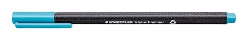 Image of STAEDTLER 334-34 Triplus Fineliner Superfine Pen, 0.3mm Line Width - Aqua Blue (Box of 10)
