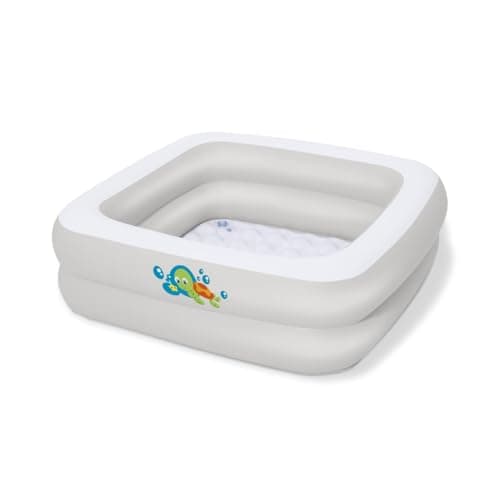 Image of Bestway Inflatable Baby Bath Tub, Portable and Lightweight for Home and Travel, Inflatable Soft Floor, White