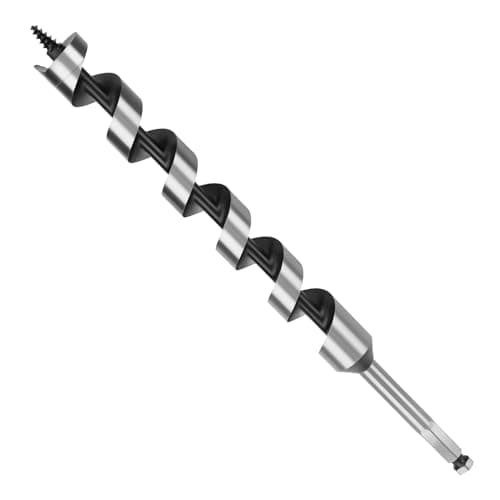 Image of MOXPIFY Wood Auger Drill Bits, 22mm Timber Drill Bits 300mm Long Hex Shank, Extra Long Drill Bits Wood For Woodworking (22mm x 300mm)