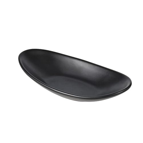 Image of Feyarl Ring Dish Black Key Dish for Hallways Small Jewelry Tray Entryway Key Bowl Decorative Trinket Dish for Home Dresser Bathroom (Oval)
